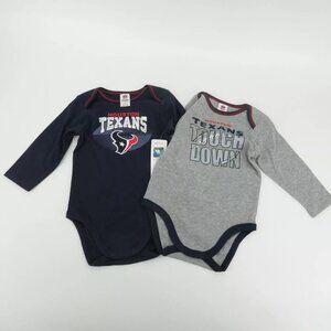 Houston Texans Baby Bodysuits 2-Pack Long Sleeve Onesies 18 Months NWT